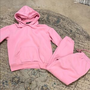 Women's Pink Hoodie & Jogger Sweat Set